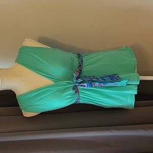 Sweet Pea Sleeveless Mesh Surplus Top